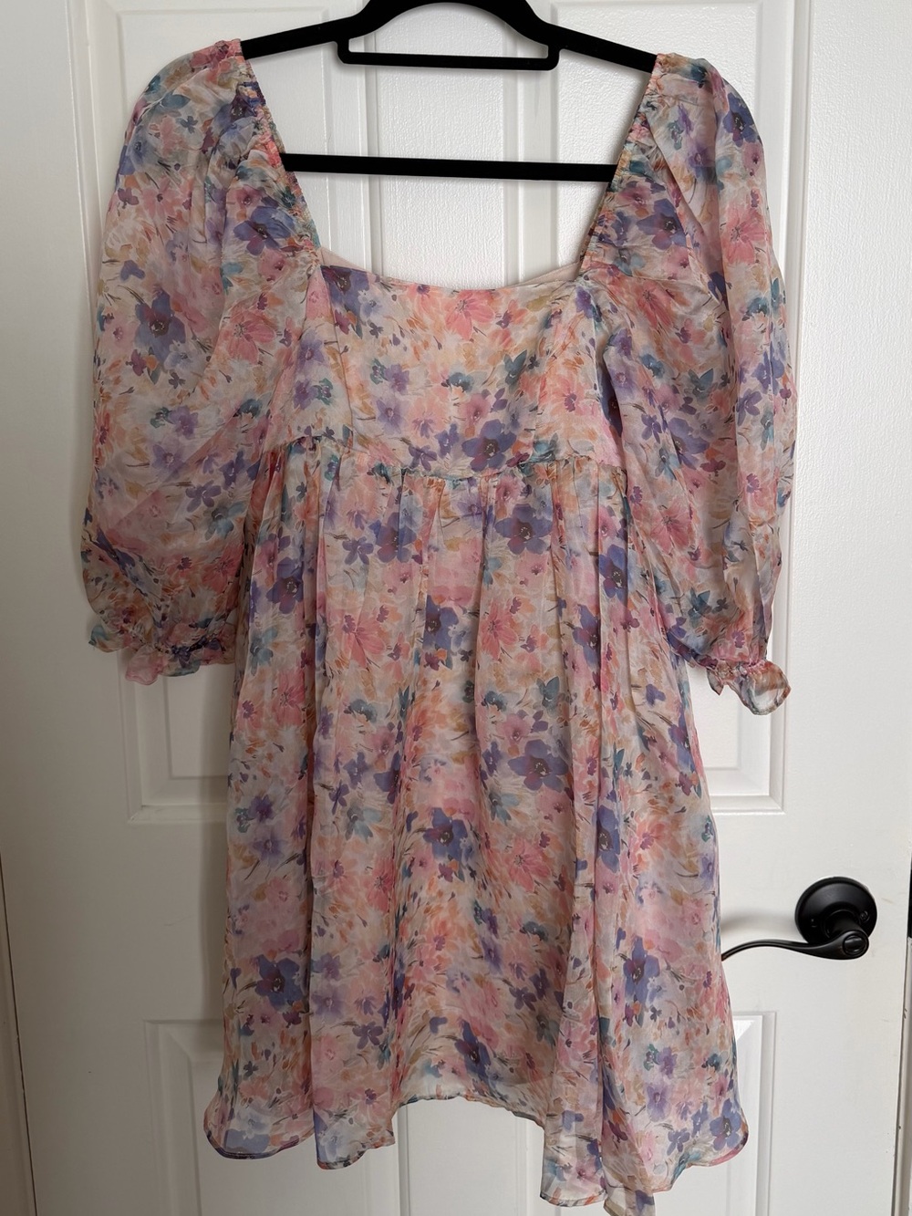 Storia Pastel Floral Sleeveless Dress in Pink & Lavender